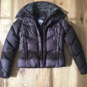 Dollhouse Chocolate Brown Puffy  Down Jacket Small